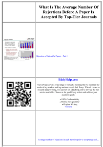 Paper Rejections in Top Journals: A Guide for Researchers