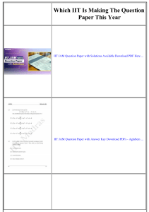 IIT JAM Mathematics Question Papers | Practice PDFs