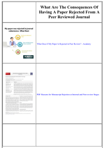Journal Paper Rejection: Consequences & Alternatives