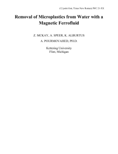 Microplastics Removal from Water Using Magnetic Ferrofluid | Kettering University