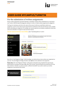 IU myCampus Turnitin User Guide: Assignment Submission & Plagiarism Check
