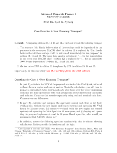 Advanced Corporate Finance Case Exercise 1: New Economy Transport