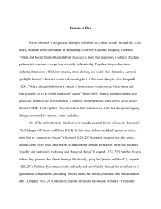 Fashion in Flux: Renewal, Status, and Class Dynamics (Leopardi, Veblen, Simmel)