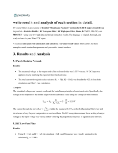Electronics Lab Report: Detailed Results & Analysis Examples