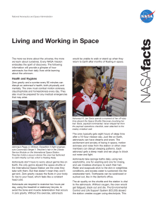 Living and Working in Space: Astronaut Life | NASA Facts