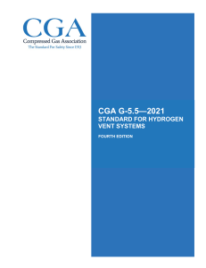 Hydrogen Vent Systems Standard CGA G-5.5-2021