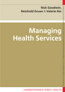 Managing Health Services: Public Health Textbook