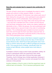 Asch's Conformity Experiment: Description, Evaluation & Limitations