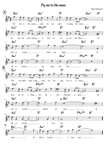 Fly Me to the Moon Sheet Music - Bart Howard Lead Sheet