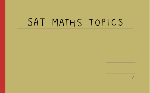 SAT Maths Topics: Comprehensive Study Guide & Formulas