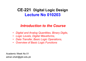 Digital Logic Design: Course Introduction