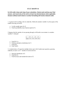 STAT 360 HW #4: Probability & Statistics Problems