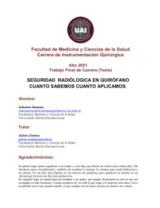Tesis Seguridad Radiol&oacute;gica en Quir&oacute;fano