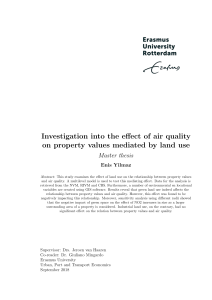 Effect of Air Quality on Property Values Mediated by Land Use