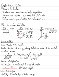 Wektory Sił: Skalary, Dodawanie, Mnożenie, Odejmowanie