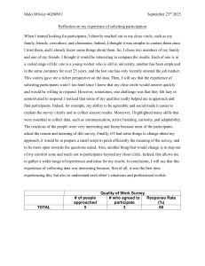 Reflection on Soliciting Survey Participants