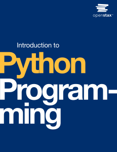 Introduction to Python Programming Textbook