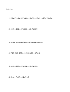Grade 4 Math Exam: Arithmetic, Geometry, Number Theory Problems