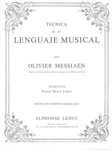 Olivier Messiaen: Technique of My Musical Language (Spanish Edition)