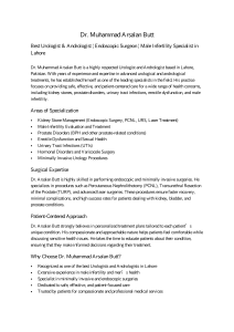 Dr Muhammad Arsalan Butt - Best Urologist in Lahore