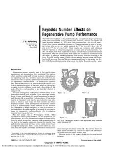 Reynolds Number Effects on Regenerative Pump Performance