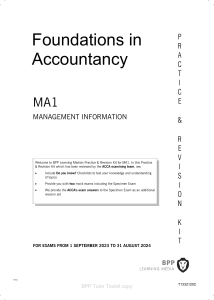 MA1 Management Information Practice & Revision Kit