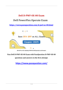 Dell D-PWF-OE-00 Exam Questions and Answers
