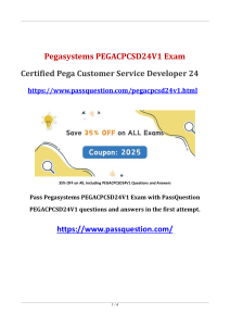 PEGACPCSD24V1 Pega Customer Service Developer 24 PDF Questions