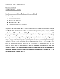 Speaking & Writing Exercises: Pompeii, Restaurant Review, Work Ethic