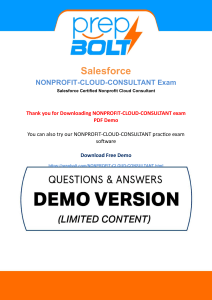Salesforce Nonprofit Cloud Consultant Exam Q&A Demo