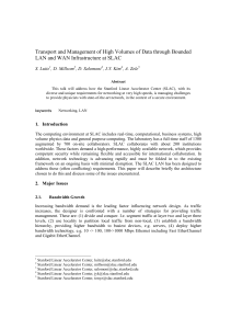 SLAC Network: High-Volume Data Transport & Management