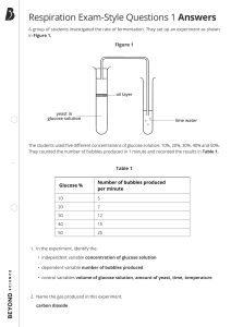 Respiration & Fermentation Exam Questions with Answers