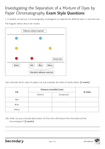 Paper Chromatography Exam Questions: Dye Separation