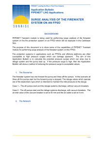 PIPENET: Surge Analysis of Firewater System on FPSO