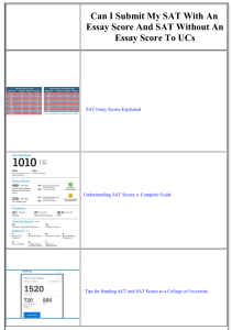 Can I submit my SAT with an essay score and SAT without an essay score to UCs