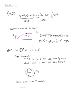 Thermodynamics Lecture Notes: Energy, Work, pV Diagrams & Processes