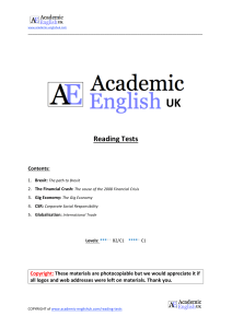 Brexit Reading Test: The Path to Brexit | Academic English UK