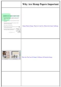 Why Hemp Papers Are Important: Benefits & Sustainability