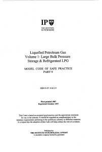 LPG Storage: Safe Practice Code - Bulk Pressure & Refrigerated LPG
