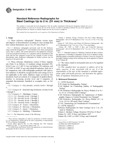 Standard Reference Radiographs for Steel Castings (E 446 &ndash; 98)