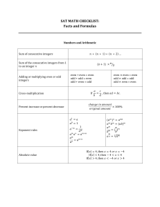 SAT Math Checklist: Formulas & Facts for Test Prep