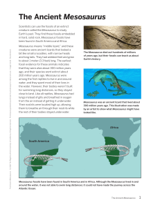 The Ancient Mesosaurus: Fossils, Habitat, and Earth's Past