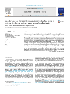 Urban Heat Island in Lucknow: Land Use & Remote Sensing Analysis