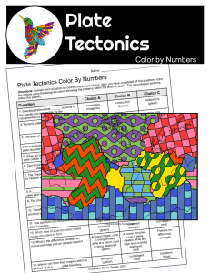 Plate Tectonics Color by Numbers Activity & Informational Text