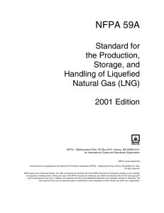 NFPA 59A: LNG Production, Storage, Handling Standard 2001 Edition