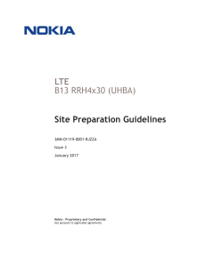 LTE B13 RRH4x30 Site Preparation Guidelines
