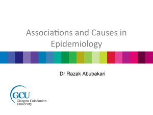 Associations and Causes in Epidemiology: Frameworks & Criteria