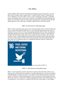 Sustainable Development Goals: Peace, Partnerships, Climate