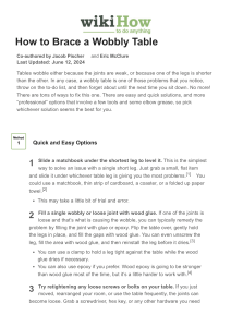 How to Fix a Wobbly Table: Quick Repairs & Bracing Methods