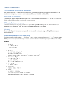 Exerc&iacute;cios de F&iacute;sica com Solu&ccedil;&otilde;es